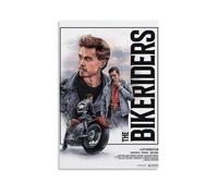 KZXBOCXHV The Bikeriders - Impression sur toile murale style rétro sans cadre, pour maison, salle de sport, bureau, chambre à coucher, 60 x 90 cm