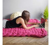 L 1000g / Boule épaisse Fil Chunky Fils mérinos Fils de Laine mérineuse Bricolage Bras volumineux roving Cicatrice Couverture Chevreuil chevrotant Foulard (Color : Rose Red)