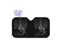 L 140 cm H 76 cm - Alien Vs Predator Covenant Bone X-Ray Pare-soleil pour pare-brise de voiture Pare-soleil