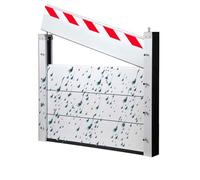 L 245cm x H 40cm Barrière Anti-inondation,Alliage D'aluminium Barrière Anti-inondation, Dispositifs De Contrôle des Inondations Réutilisables Détachable, Mur Anti-inondation pour Maison Garage