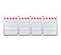 L 7.28m x H 40cm BarrièRe Anti-Inondation, ClôTure Anti-Inondation BarrièRe Anti-Inondation Robuste, BarrièRe Mobile de Protection Contre Les Inondations, Aluminium BarrièRe Anti-Inondation