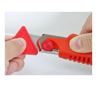 L-700RP, boîtier en plastique, lame 18 mm, rouge