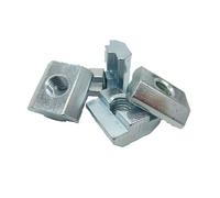 L’acier inoxydable fileté en T Écrou coulissant carré en T M3-M10 for rails en T de 20 à 45 mm.(4040-M5-20PCS)