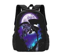 L’âme de la Fureur de Nuit Cartable Sac à Dos Sacs de Mode Jeux vidéo Jeux vidéo Coloré Gamer Geek Art Illustration Pop