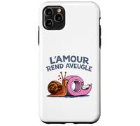 L’Amour Rend Aveugle - Humour Escargot Amoureux Coque pour iPhone 11 Pro Max