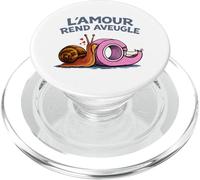 L’Amour Rend Aveugle - Humour Escargot Amoureux PopSockets PopGrip pour MagSafe