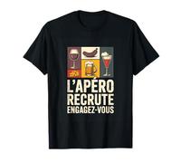 L APERO RECRUTE ENGAGEZ Vous Humour Aperitif T-Shirt