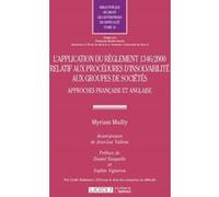 L application du reglement 1346/2000 relatif aux procedures d'insolvabilite Myriam Mailly (Auteur)