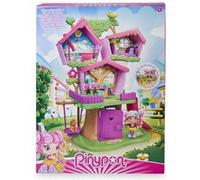 Pinypon - Maison Arbre, avec 3 espaces de Jeu différents, ascenceur Manuel, Trappe, Toboggan, Inclus Une Figurine et de Nombreux Accessoires