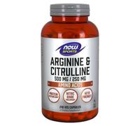 L-Arginine Et L-Citrulline Acides Aminés 240 Caps - Métabolisme Muscle Now Foods