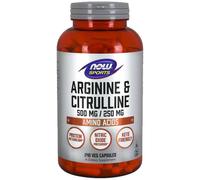 L-Arginine Et L-Citrulline Acides Aminés 240 Caps - Métabolisme Muscle Now Foods