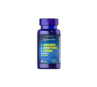 L-Arginine L-Ornithine L-Lysine 60 Capsules Enrobées Puritans Pride
