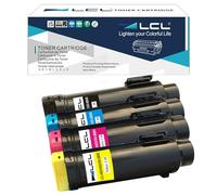 LCL Cartouche de Toner Compatible H625 H825 S2825 H625cdw H825cdw S2825cdn 593-BBSB 593-BBSD 593-BBRV 593-BBSE (4-Pack Noir Cyan Magenta Jaune) Remplacement pour Dell H625cdw H825cdw S2825cdn S2825