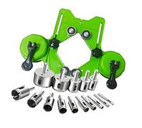 L ' assortiment d ' outils de fabrication de trous de qualité expert contient 15 mesures de 6 mm à 50 mm dans des outils de rénovation de salle de bains en acier robuste
