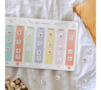 L’atelier gigogne- Semainier enfant-Calendrier Éducatif Montessori 3-8ans-1 plateau magnétique-64 magnets-Routine-planificateur semaine- organisateur -Fabriqué en France-SEMA