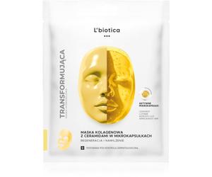 L’biotica Transforming Collagen Mask with Ceramides in Microcapsules masque au collagène pour régénérer et nourrir la peau 1 pcs