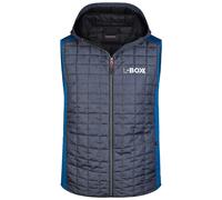 L-Boxx Gilet hybride en maille polaire pour homme - royal melange / anthracite melange taille M