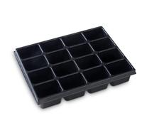 L-BOXX Insert pour petites pièces, 16 cavités, pour i-BOXX 72 et tiroir LS-Tray 72, 16 cavités fixes, 100 % polystyrène recyclé, compatible Sortimo/Bosch