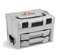 L-BOXX Sortimo LS BOXX 306 - Avec i-BOXX 72 C3 et tiroir LS 72 vides, en gris, personnalisable avec votre logo - Mallette à outils professionnelle en plastique