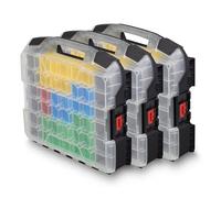 L-BOXX Sortimo W-BOXX 102 Lot de 3 boîtes de rangement pour petites pièces Noir Avec boîte de rangement L-Case Boîte à vis avec couvercle Pour petites pièces