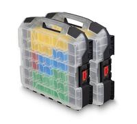 L-BOXX Sortimo W-BOXX 102 noir avec boîtes d'insertion lot de 2 | Boîte de tri L-Case | Boîte à vis rangement avec couvercle | Alternative au magasin de petites pièces