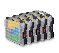 L-BOXX Sortimo W-BOXX 102 noir avec boîtes d'insertion lot de 5 | Boîte de rangement L-Case | Boîte à vis de rangement avec couvercle | Alternative au magasin de petites pièces