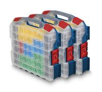 L-BOXX Sortimo W-BOXX 102 Professional Lot de 3 boîtes de rangement haut de gamme L-Case | Boîtes à vis empilables avec couvercle transparent | Avec boîtes de rangement