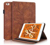L&Btech Coque pour iPad Mini 6 /iPad Mini 5 Housse Étui de Protection Cuir PU Flip Portefeuille Cover iPad Mini 4/3/2/1 Case avec Fonction Sommeil/Réveil Auto, pour iPad Mini 7,9 Pouces, Brun