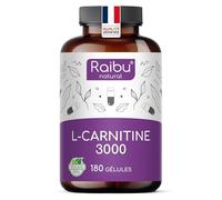 L-Carnitine 3000 I 180 Haute Dose Extra Fort Gélules I 3000mg par dose journalière I Tartrate de L Carnitine pure I Naturelle, Testé en laboratoire & Végan