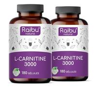 L-Carnitine 3000 I 360 Haute Dose Extra Fort Gélules I 3000mg par dose journalière I Tartrate de L Carnitine pure I Naturelle, Testé en laboratoire & Végan (Lot de 2)