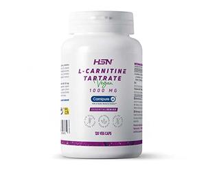 L-Carnitine Tartrate Carnipure de HSN | 3000 MG par Dose Quotidienne de Carnitine à Haute Biodisponibilité | Énergie + Performance | Non-OGM, Végétalien, sans Gluten | 120 Capsules Végétales