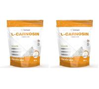 L-Carnosine en poudre 90g, 1000 mg portion journalière, avec cuillère de mesure, 100% pure L-carnosine en poudre végétalienne, hautement dosée et sans additifs, testée en laboratoire (Lot de 2)