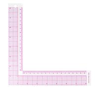Règle d'angle de 90 degrés en forme de L en forme de L - Forme carrée - Règle de dessin - Mesure professionnelle - Outil de couture
