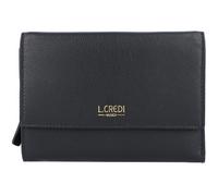 L.Credi Porte-monnaie Evelyn RFID cuir 14,5 cm noir