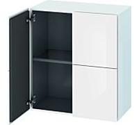 Duravit L-Cube armoires mi-hautes, 2 portes, 700x363x800mm, LC117708585, Couleur: Laque brillante blanche