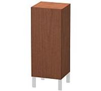 Duravit L-Cube Demi meuble haut individuel 1 porte, 2 Ã©tagÃšres en verre, charniÃšres Ã droite, hauteur min. 600 mm - max. 900 mm, largeur min. 250 mm - max. 500 mm, profondeur min. 200 mm - max. 363 mm, Coloris: Placage noyer amÃ©ricain en bois vÃ©ritable - LC1189R1313