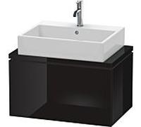 L-Cube Duravit vasque LC580104040 72 x 47,7 cm, noir brillant, pour console, coulissant 2000