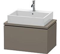 L-Cube Duravit vasque LC580109090 72 x 47,7 cm, flanelle gris soie mat, pour console, coulissant 2000