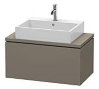L-Cube Duravit vasque LC580209090 82 x 47,7 cm, flanelle gris soie mat, pour console, coulissant 2000