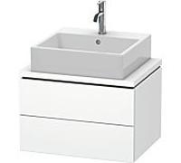 L-Cube Duravit vasque LC580501818 62 x 47,7 cm, blanc mat, pour console, 2 tiroirs