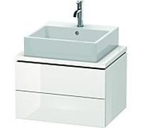 Duravit Meuble sous-lavabo L-Cube LC580502222 pour console 62×47,7 cm 2 tiroirs décor blanc brillant