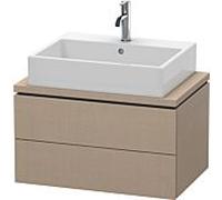 Duravit Meuble sous-lavabo L-Cube LC580607575 72 x 47,7 cm lin pour console 2 tiroirs