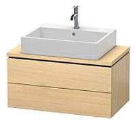 L-Cube Duravit vasque LC580707171 82 x 47,7 cm, chêne méditerranéen, pour console, 2 tiroirs