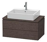 Duravit Vasque L-Cube LC580707272 82 x 47,7 cm chêne foncé brossé pour console 2 tiroirs