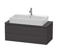 L-Cube Duravit vasque LC580908080 102 x 47,7 cm, graphite super mat, pour console, 2 tiroirs