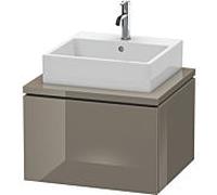 Duravit Vasque L-Cube LC581008989 62×54,7 cm gris flanelle brillant pour console 1 coulissant
