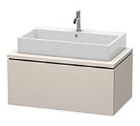 L-Cube Duravit vasque LC581309191 92 x 54,7 cm, taupe mat, pour console, 1 coulissant