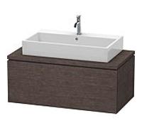 L-Cube Duravit vasque LC581407272 102 x 54,7 cm, chêne foncé brossé, pour console, 1 coulissant