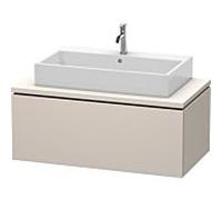 L-Cube Duravit vasque LC581409191 102 x 54,7 cm, taupe mat, pour console, 1 coulissant
