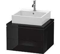 Duravit Vasque L-Cube LC581504040 62 x 54,7 cm noir brillant pour console 2 tiroirs